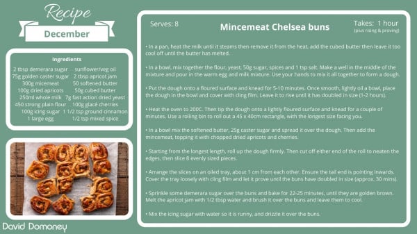 December recipe: Mincemeat Chelsea buns - David Domoney