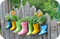 hanging welly planter